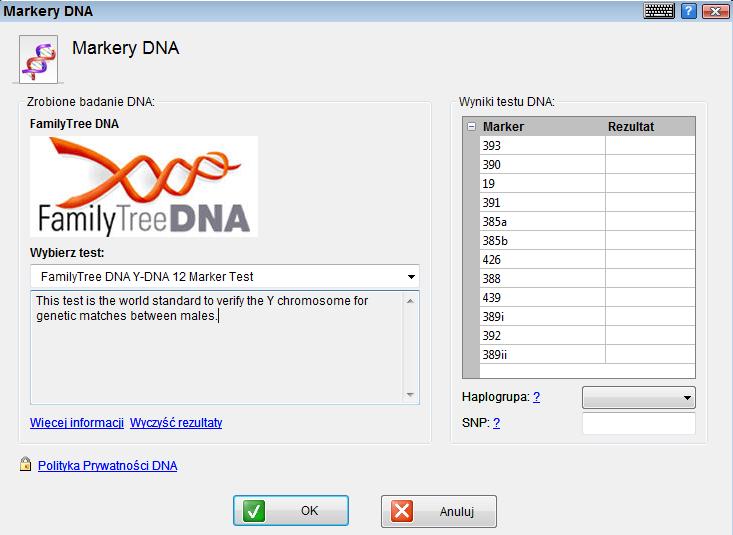 dna Wpisz genealogiczne szczegóły DNA do Family Tree Builder 5.0 (kliknij, aby powiększyć)