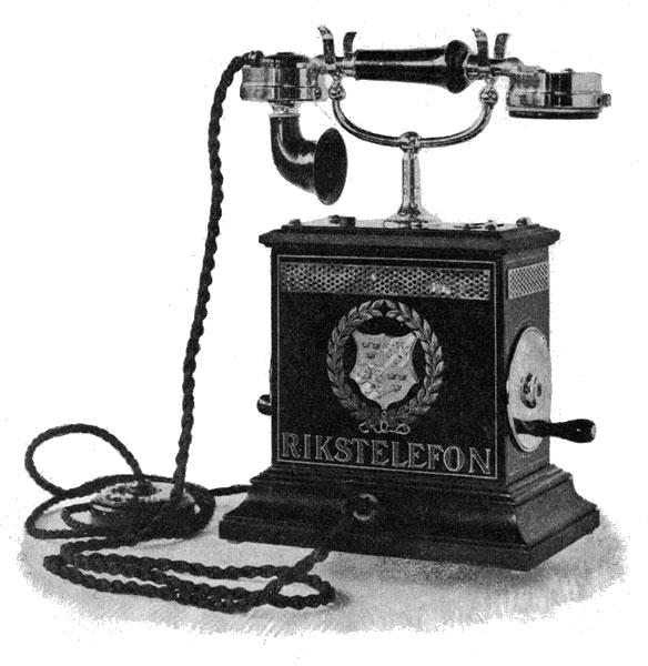 Szwedzki telefon z 1896 roku.
