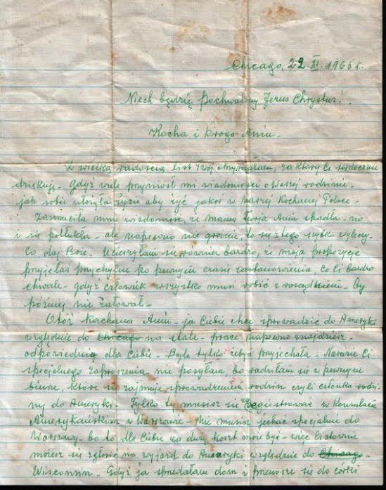 list fot. Pierwsza strona wspomnianego listu