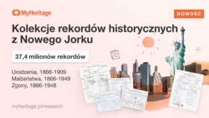 MyHeritage publikuje kolekcje rekordów urodzeń, małżeństw i zgonów z Nowego Jorku