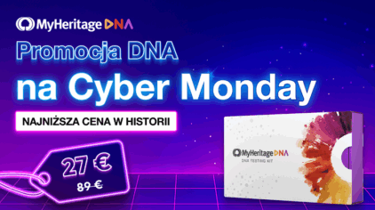 Cyber Monday już TRWA! To już ostatni czas, by zamówić test DNA MyHeritage w najniższej cenie w historii, przed świętami!