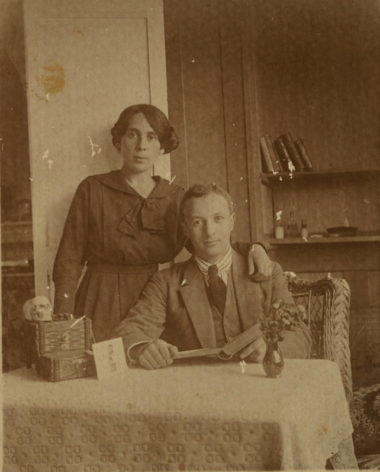 Arie Leib Chwojnik i jego żona Ettia w Szwajcarii, około 1920 roku.