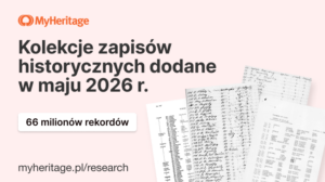 W maju 2026 r. MyHeritage dodało 66 milionów zapisów historycznych