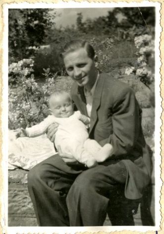 Ja i Ojciec w 1948 roku, wiosna w Parku bydgoskim