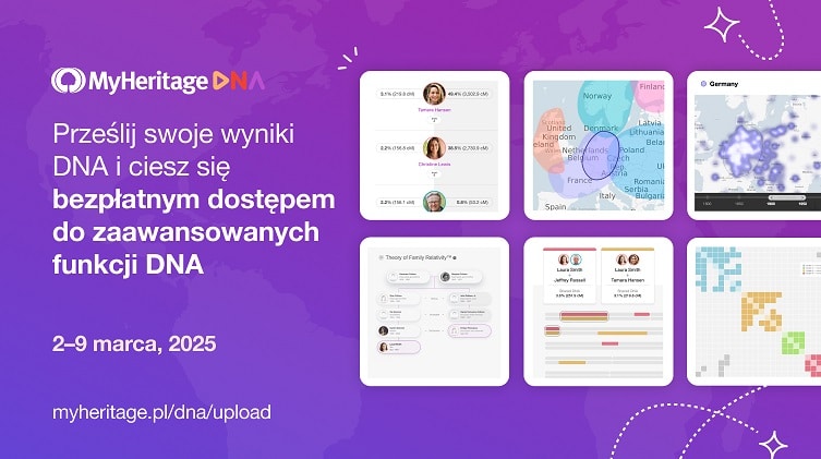 Prześlij swoje wyniki DNA do MyHeritage i ciesz się bezpłatnym dostępem do zaawansowanych funkcji DNA