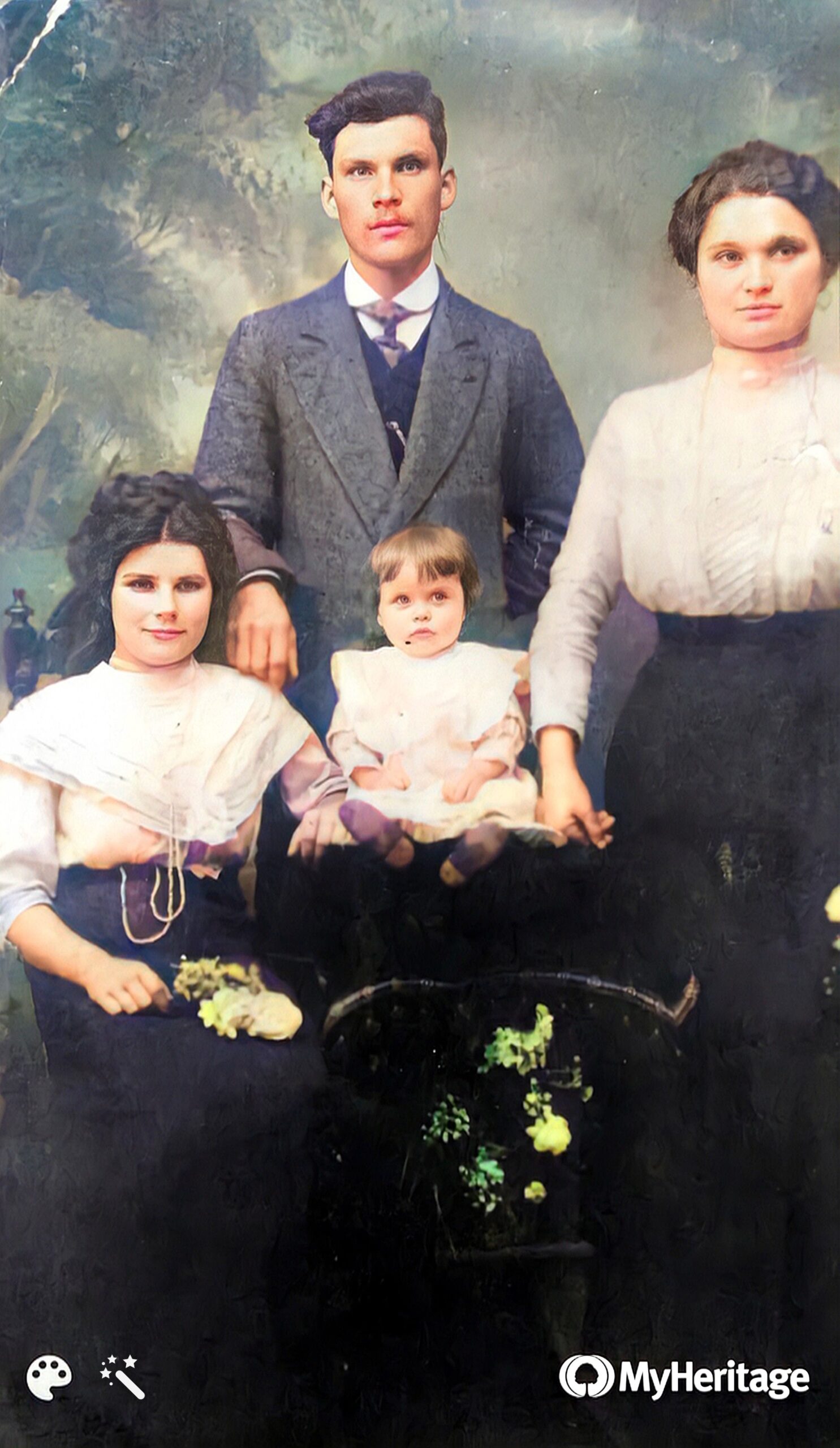 Pradziadkowie z córką Wandą i siostrą prababci Charlotte Kampf