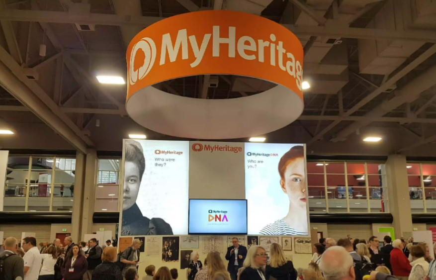 Stoisko MyHeritage na poprzedniej konferencji RootsTech