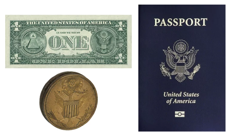 Wielką Pieczęć Stanów Zjednoczonych można znaleźć wszędzie, od dolara amerykańskiego po oficjalne dokumenty USA