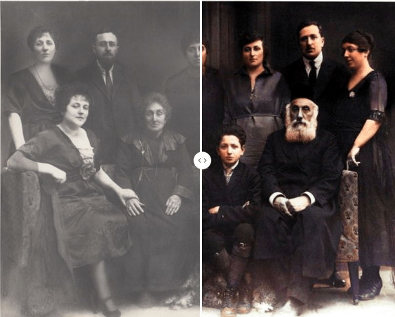 Rodzina Piwko z czasów I wojny światowej. Babcia Marysi siedzi na dole po lewej stronie.