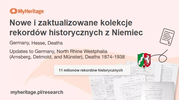 MyHeritage dodaje 11 milionów rekordów historycznych z Niemiec