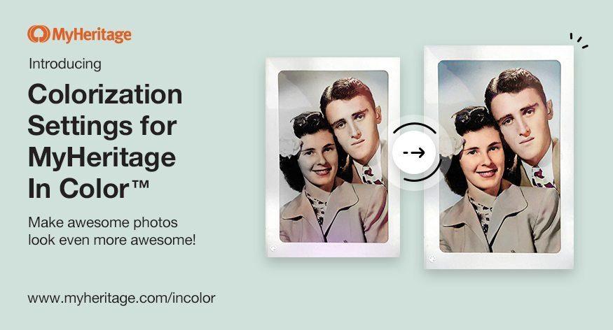 NOWOŚĆ: Ustawienia koloryzacji w MyHeritage In Color™