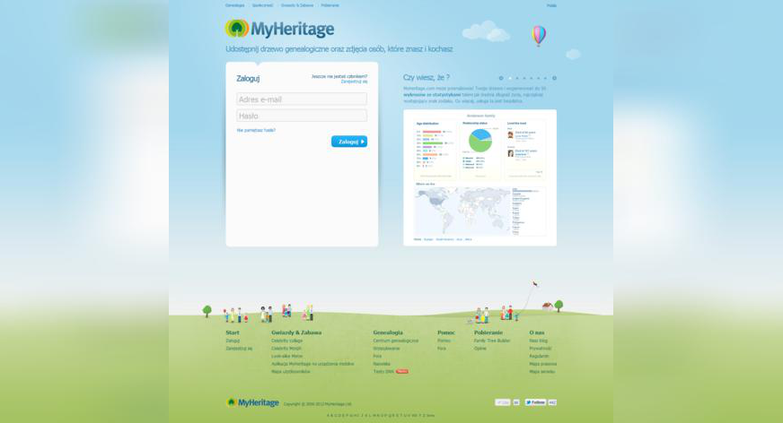 Przedstawienie nowego wyglądu strony MyHeritage!