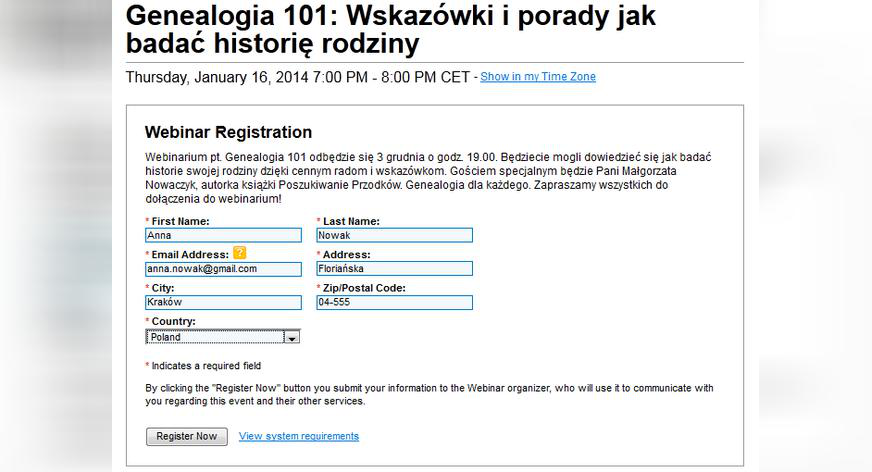 Webinarium z Małgorzatą Nowaczyk: Genealogia 101