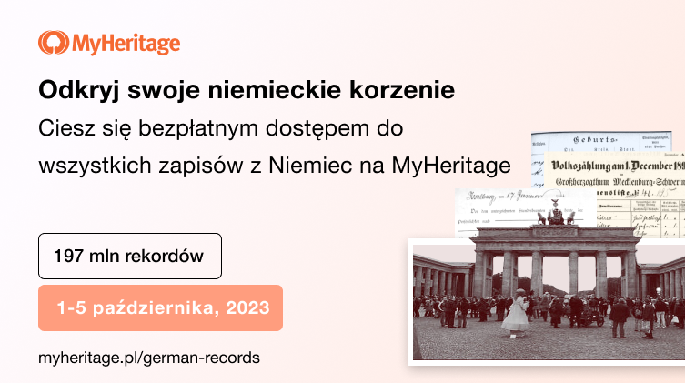 Darmowy dostęp do wszystkich zapisów z Niemiec na MyHeritage