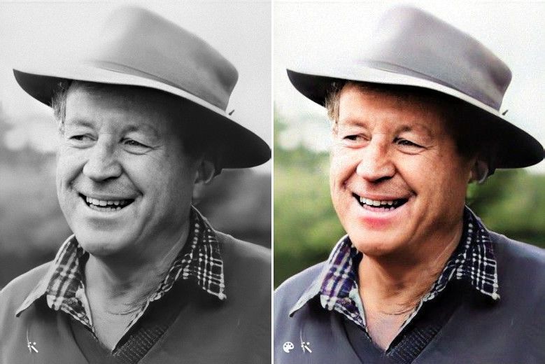 Ojciec Petera. Zdjęcie pokolorowane i ulepszone na MyHeritage