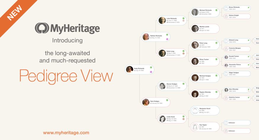 Nowa funkcja: Widok przodków w drzewie genealogicznym