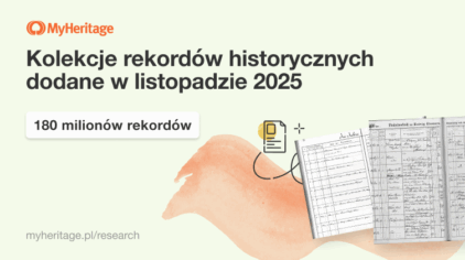 W listopadzie 2025 r. do bazy MyHeritage dodaliśmy 180 milionów rekordów historycznych