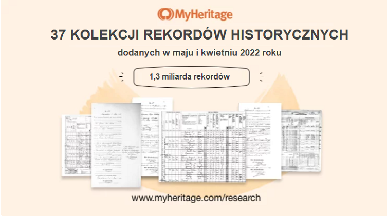 Kolekcje rekordów historycznych dodane w kwietniu i maju 2022 r.