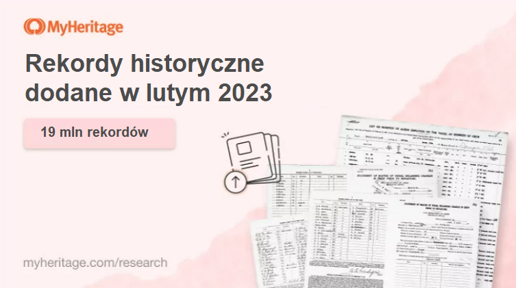 MyHeritage dodaje 19 milionów rekordów w lutym 2023 r.