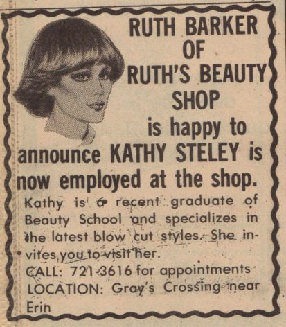 Reklama Ruth’s Beauty Shop z archiwalnych kolekcji Houston County, Archiwum Tennessee
