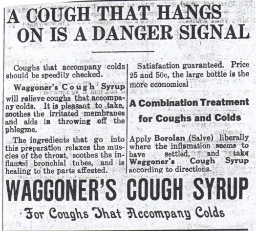 Reklama Waggoner Medicine z archiwalnych kolekcji Houston County, Tennessee Archives